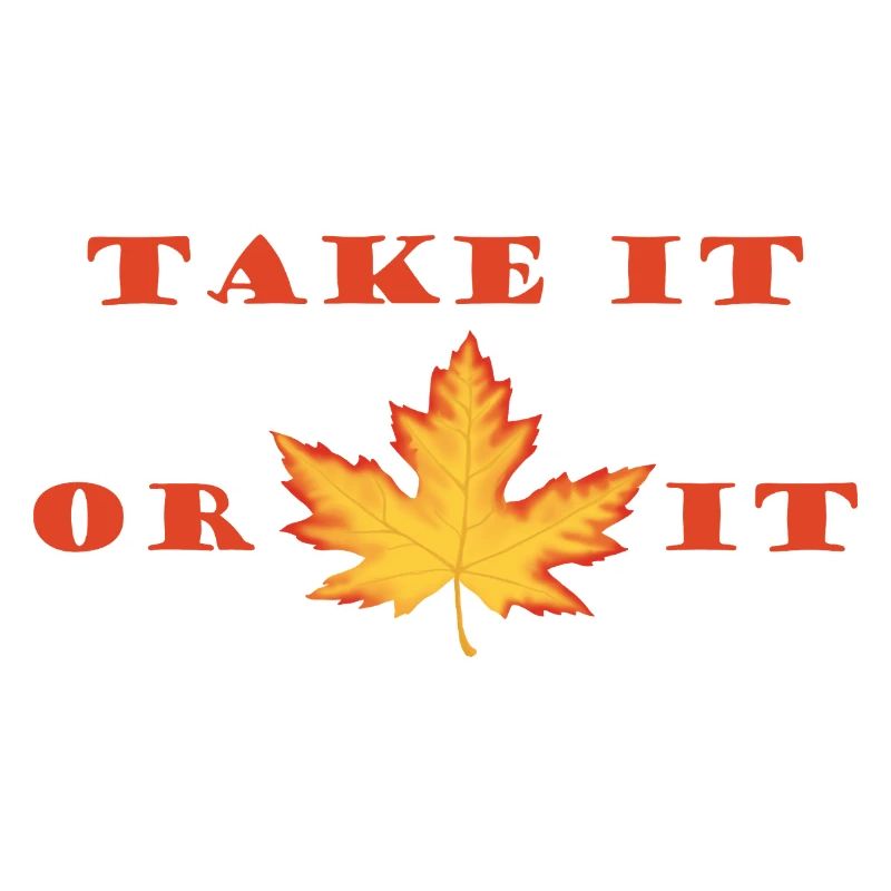 Take It or Leaf It – Orange-Red Maple Leaf Design