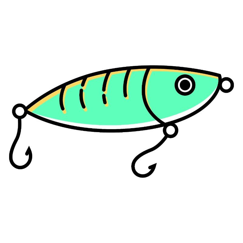 Fishing hook angler icon