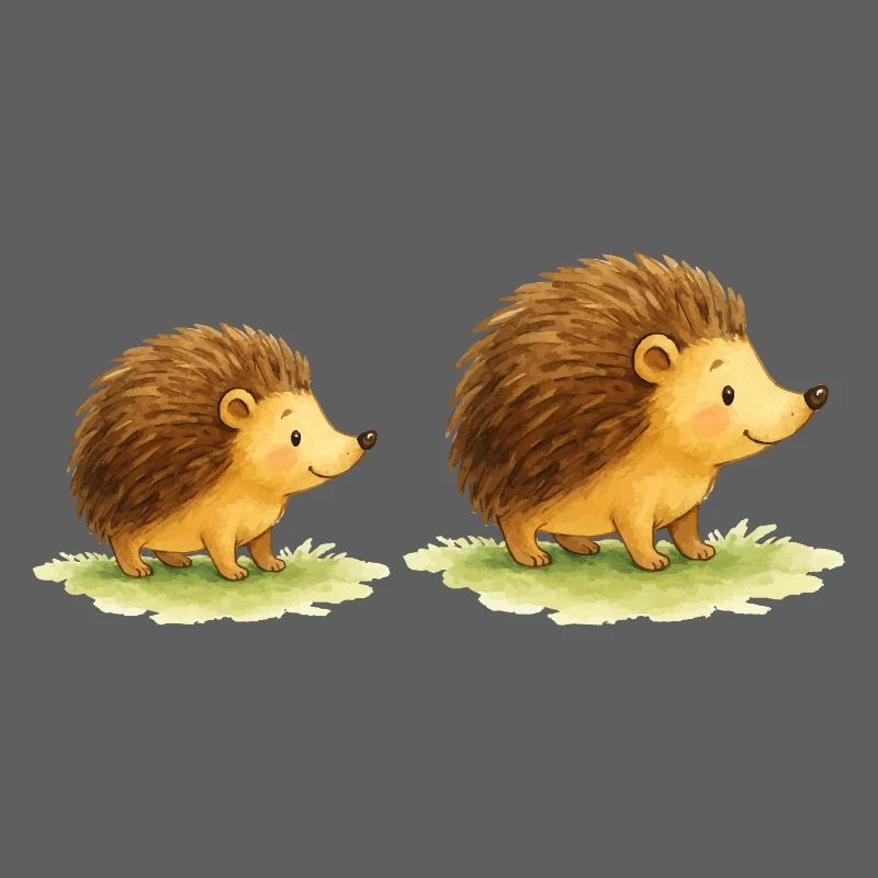 Cute hedgehogs for children's clothes
