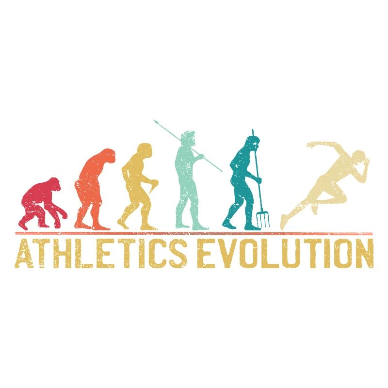 Evolution der menschlichen Athleten Kunstdruck