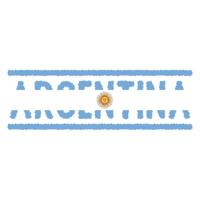 Argentina Flag Text Distressed Sun Pride Design
