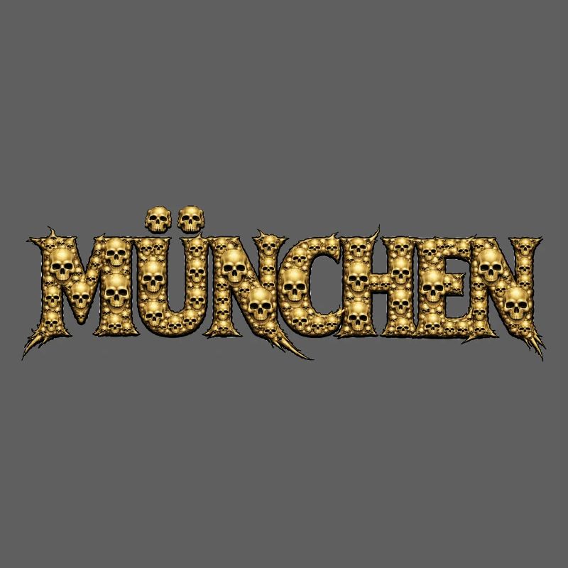 Golden Skull Letters Munich