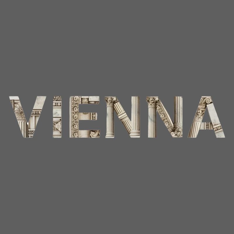 Vienna Typography with classical architecture