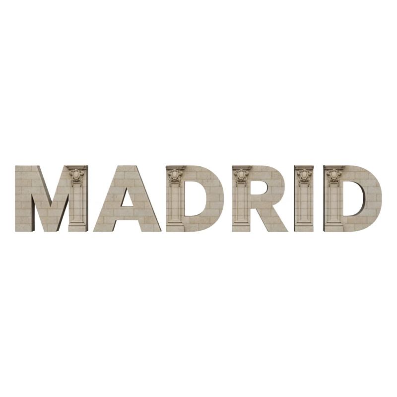 Typographie de l’architecture de Madrid