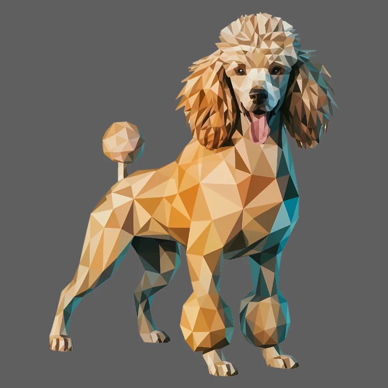 Poodle - Cool Low Poly Logo