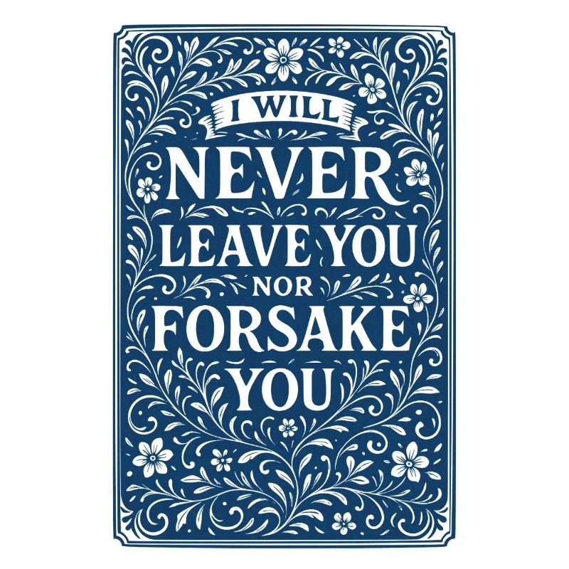 Ich werde dich niemals verlassen oder im Stich lassen