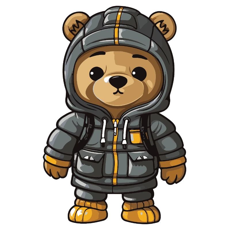 Bear Winter Comic Cute