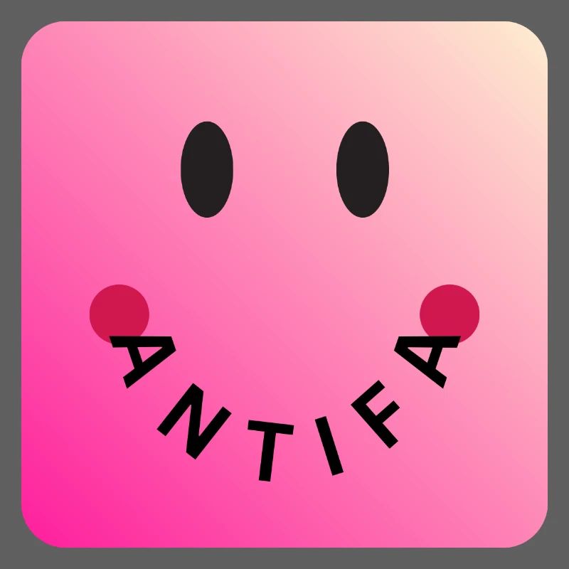Friendly Antifa Pink | Gradient Smile Typo