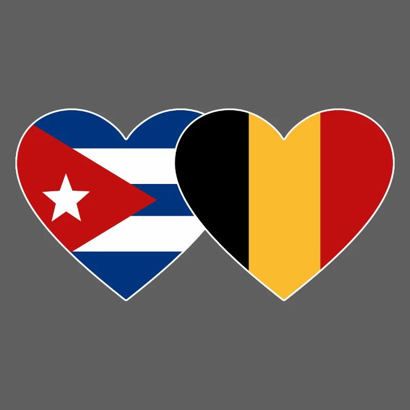 Cœur du drapeau de Cuba Belgique