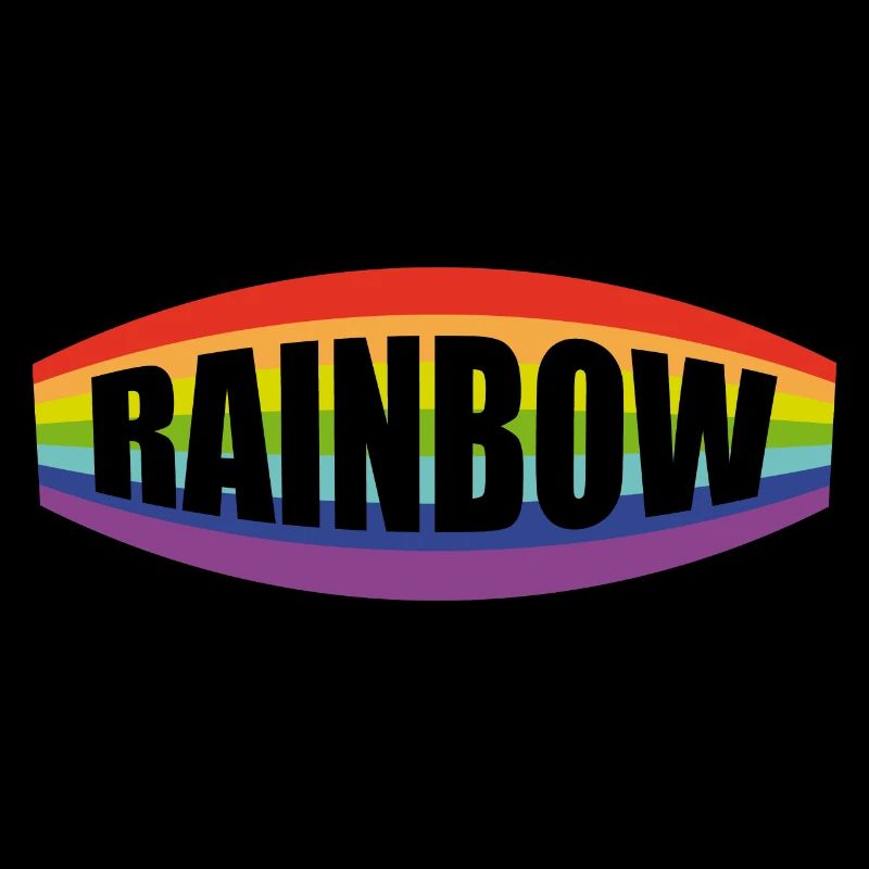 Rainbow lettering Pochette