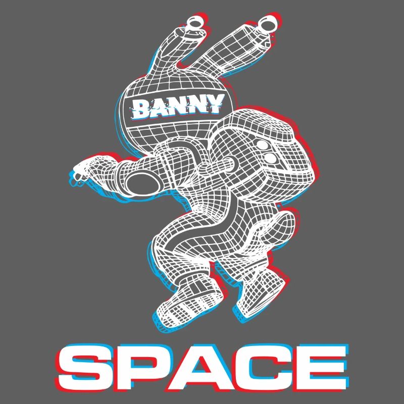 Lapin abstrait de l’espace avec effet 3D