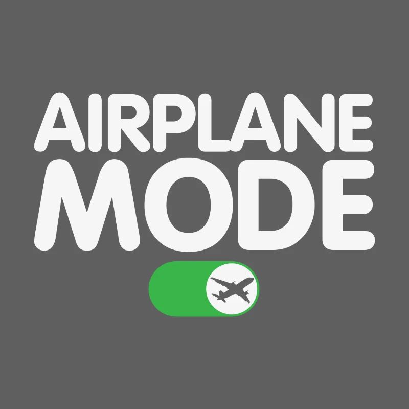 Flugzeugmodus auf lustigem Pilotendesign