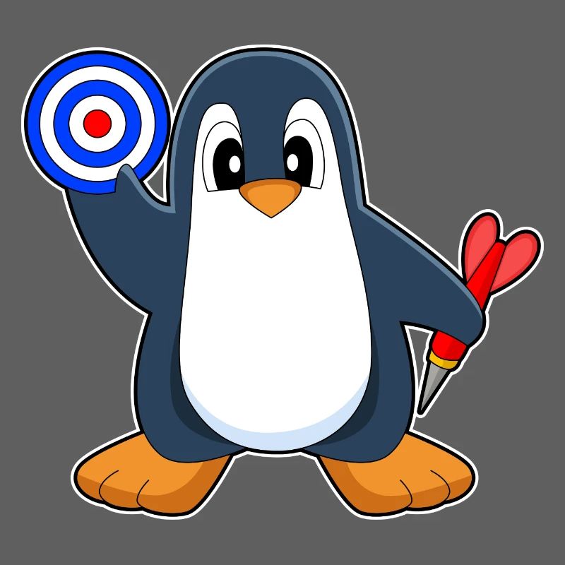 Cible de fléchettes Penguin Dart