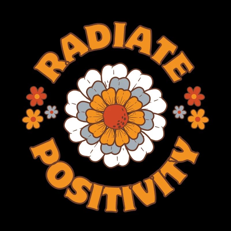 Rayonner de positivité style floral rétro