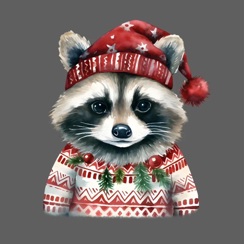 Herr Waschbär im Norweger-Pulli