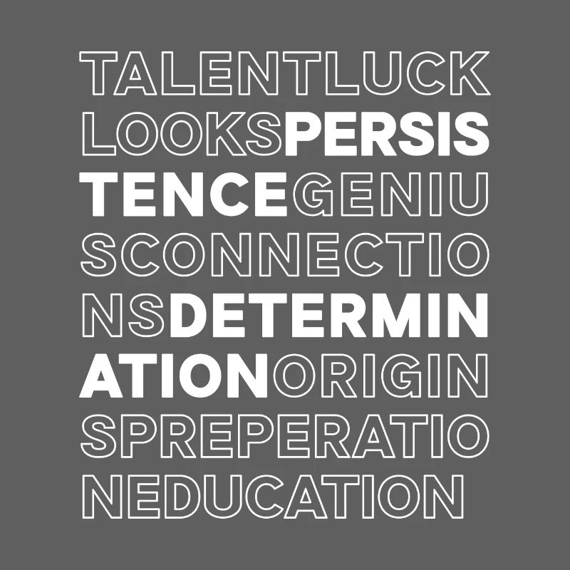 Perseverance and determination