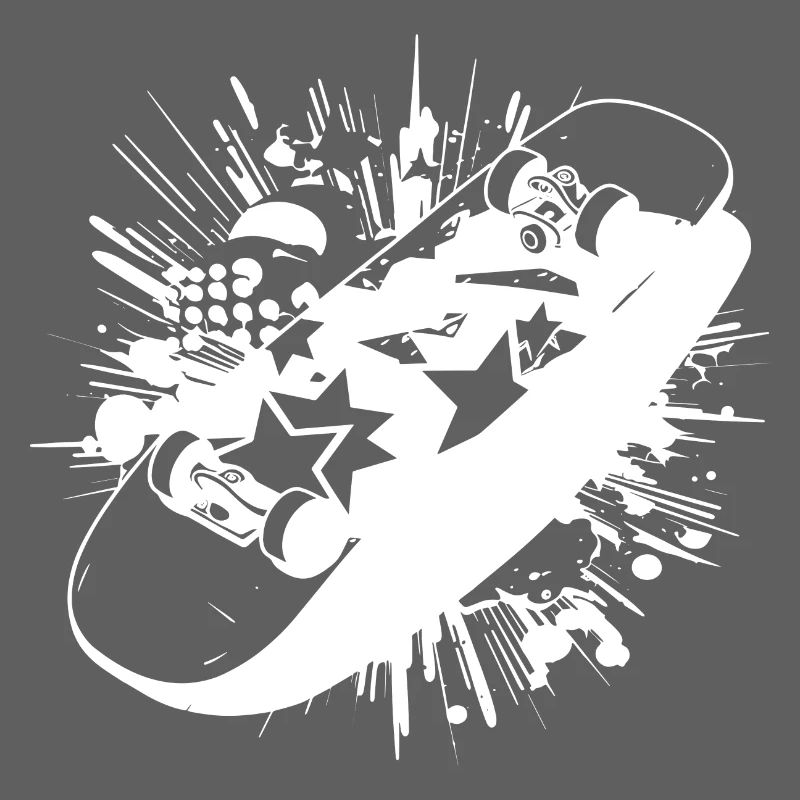 Blobs de peinture de skateboard