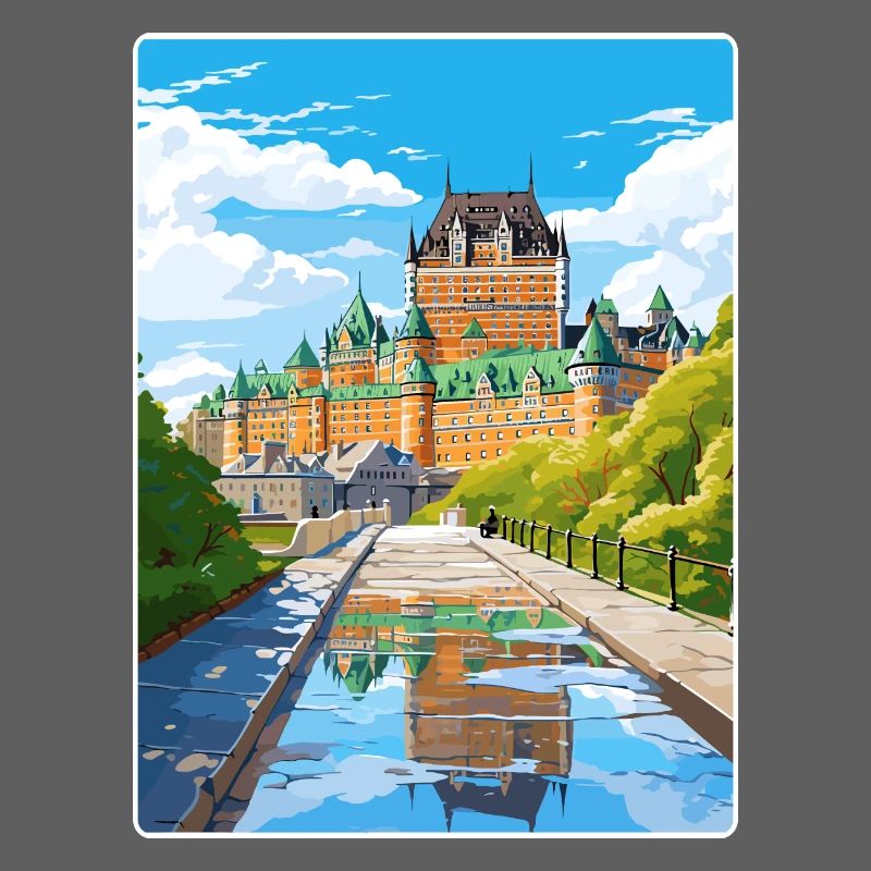 Québec Canada Affiche de voyage Peinture Souvenir WP