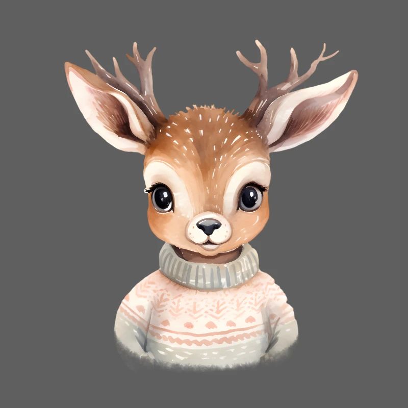 Kuscheliges Reh im Winterpullover
