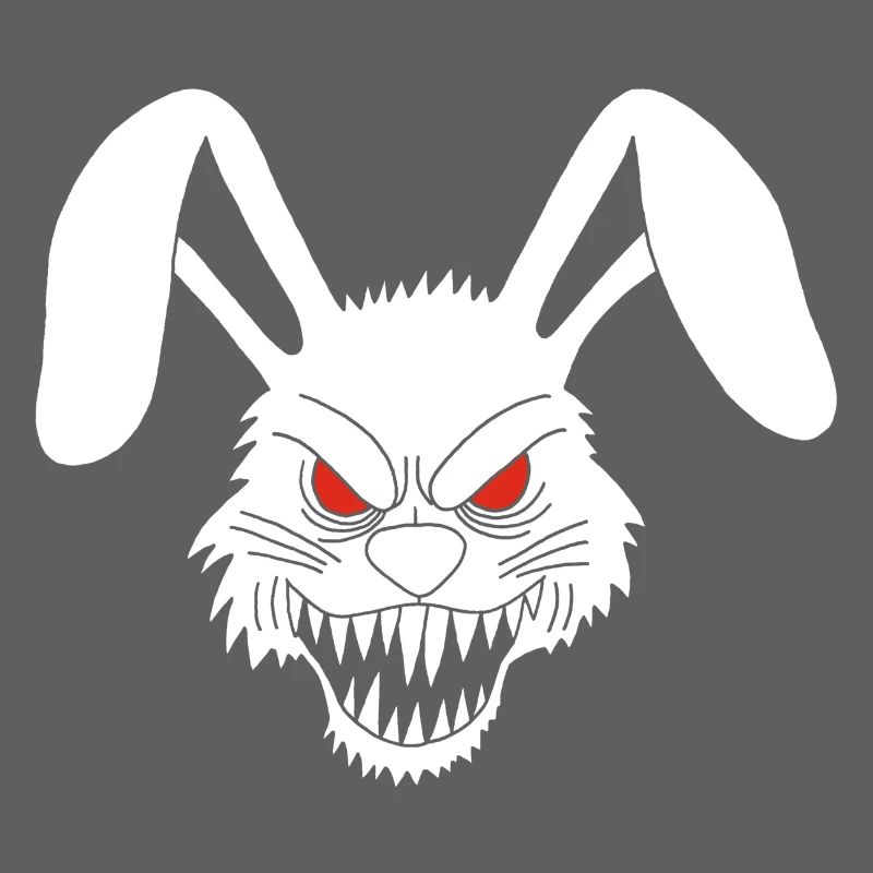 Lapin blanc démoniaque