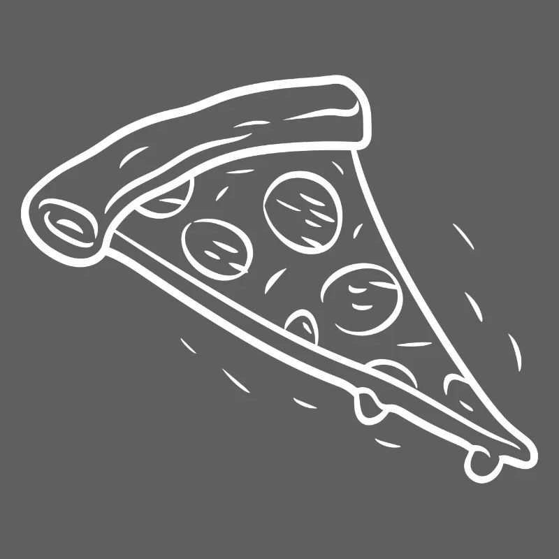 Pizzastück Strichzeichnung