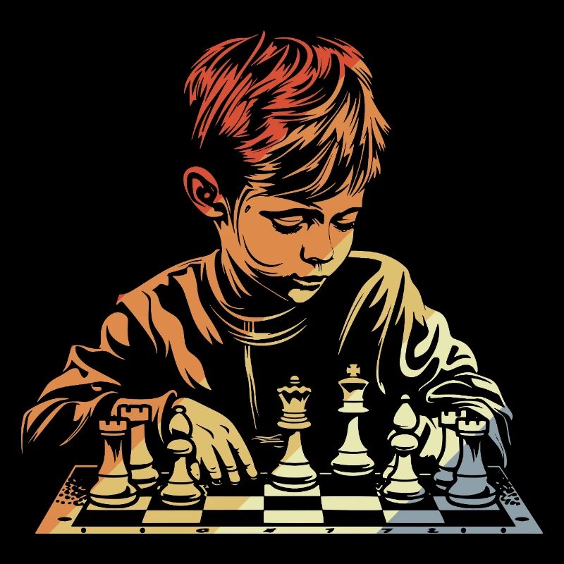 Vintage Schach Junge