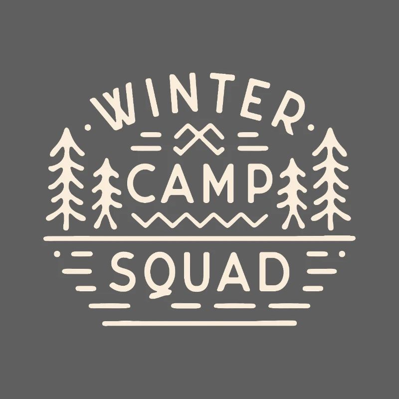 Winter camp squad camping trip mountain camper