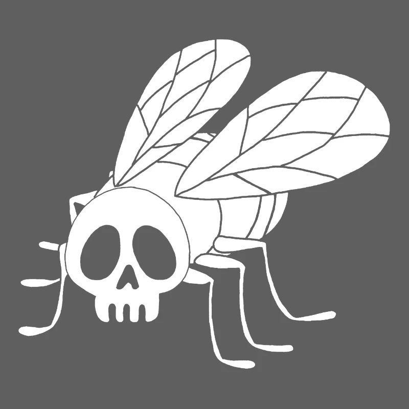 Fly Skull (White)
