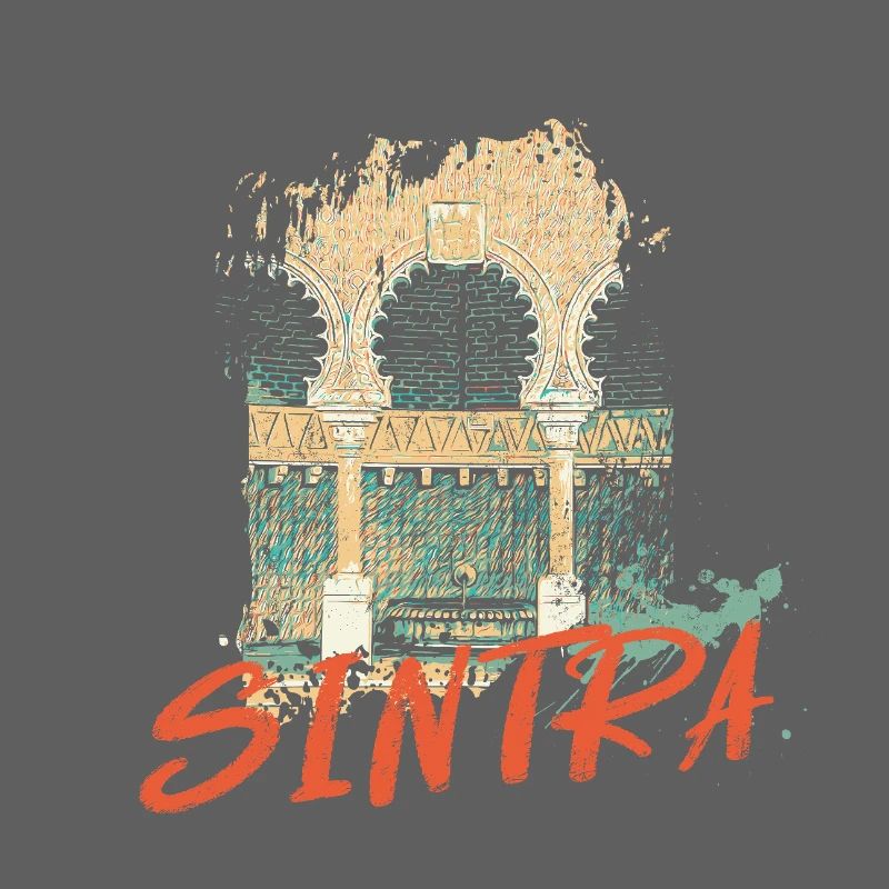 Architecture mauresque Sintra illustration