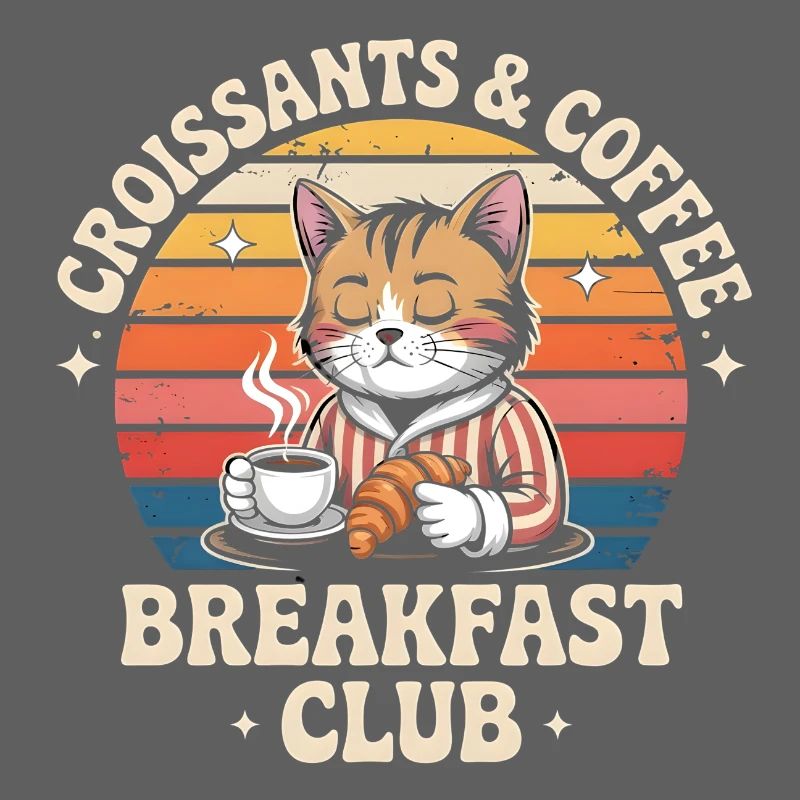 Chat Brunch Retro Café