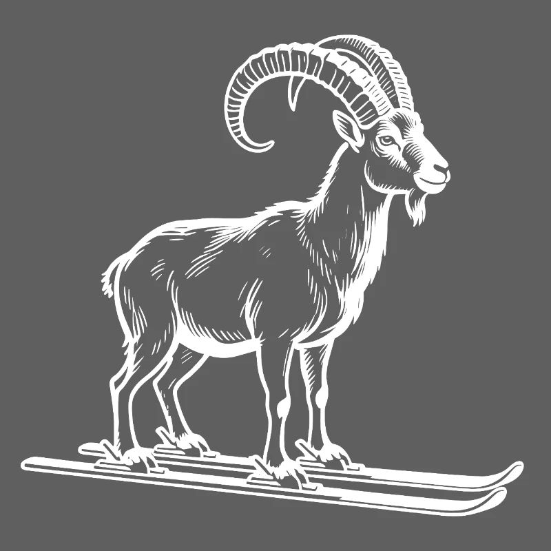 Funny ibex for skiers