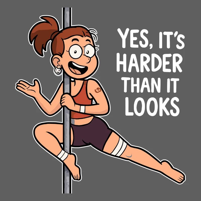 Dessin animé de pole dance – Plus difficile qu’il n’y paraît
