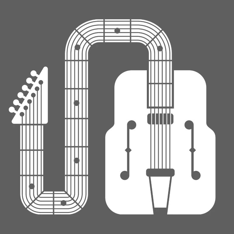 Forme abstraite Guitare rétro