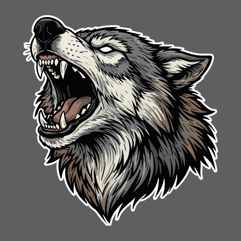 Wild Wolf Heulend Alpha Wolf Maskottchen