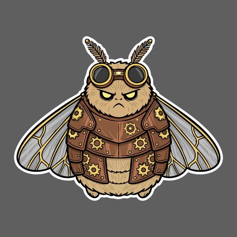 Steampunk Night Moth Armor Bronze Gears