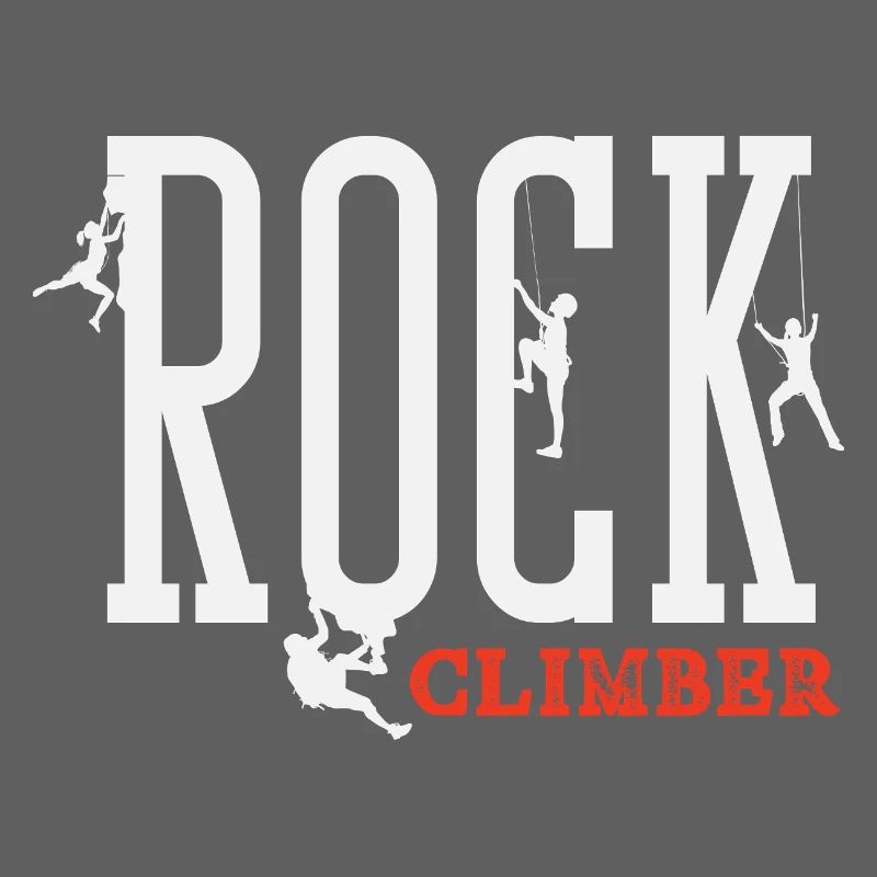Rock Climber Schriftzug Kletterer Design