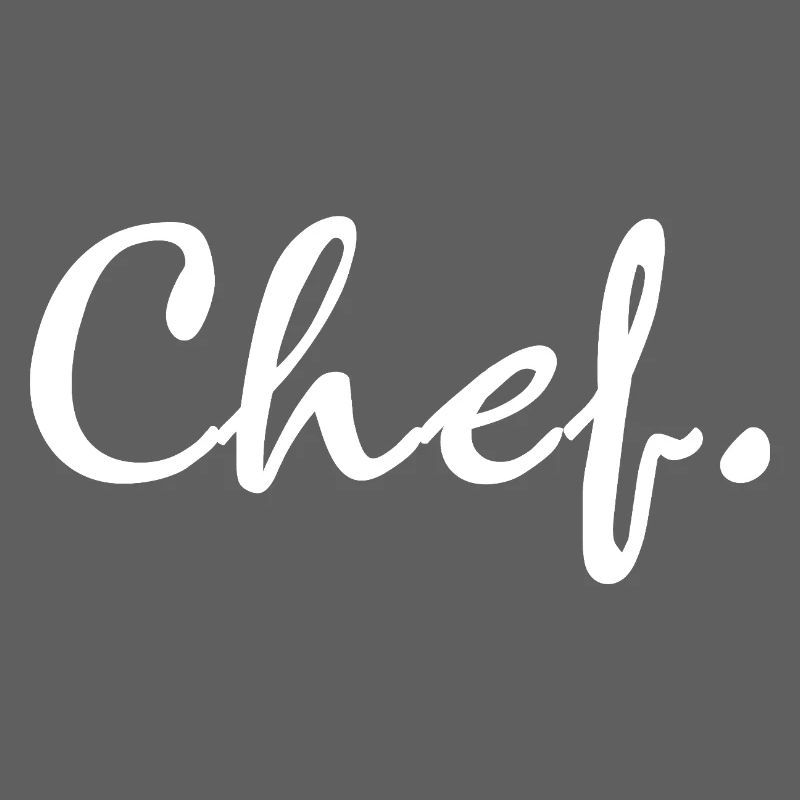 Chef Typography Word Text Culinary Gift