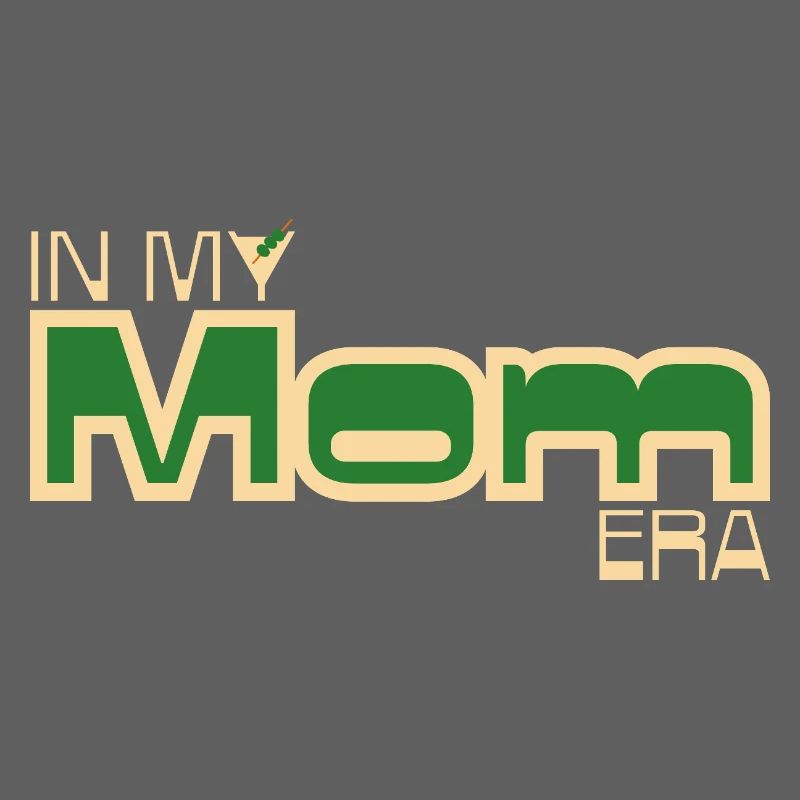 À l’époque de ma mère – Déclaration de maman rétro en vert