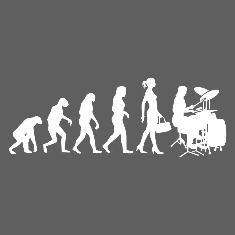Evolution Schlagzeugerin Percussion Drummer Lady
