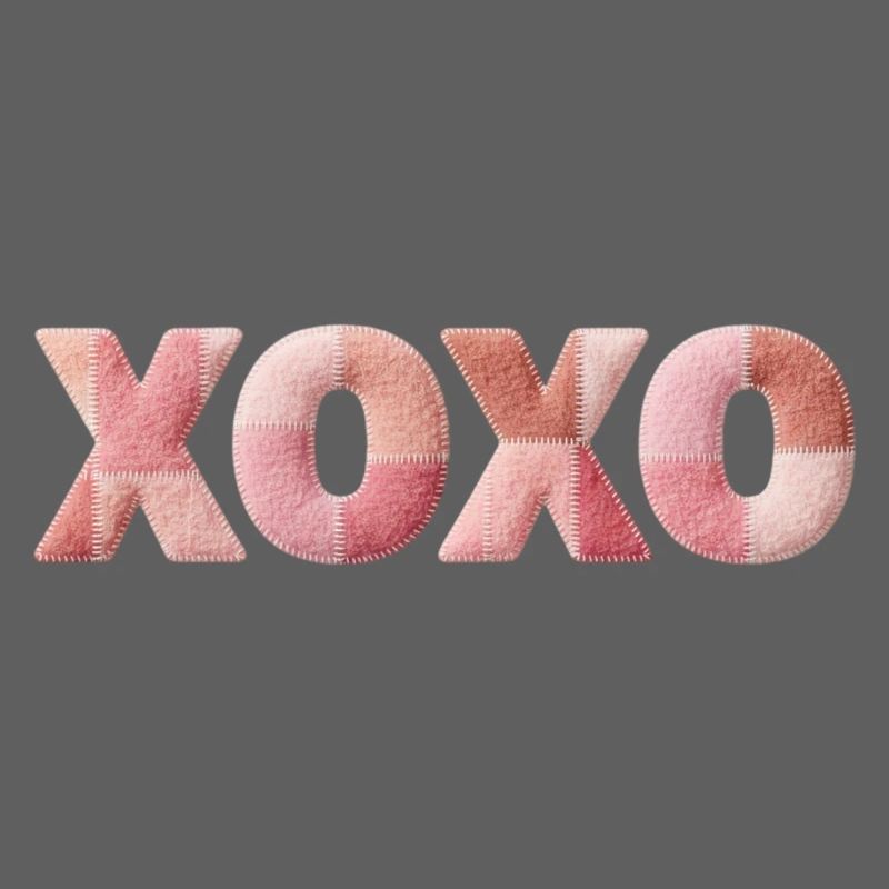 XOXO Patchwork Saying Kiss Hug