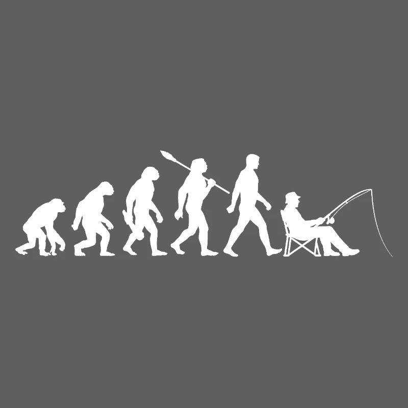 Evolution - Angler, Angeln Geschenk