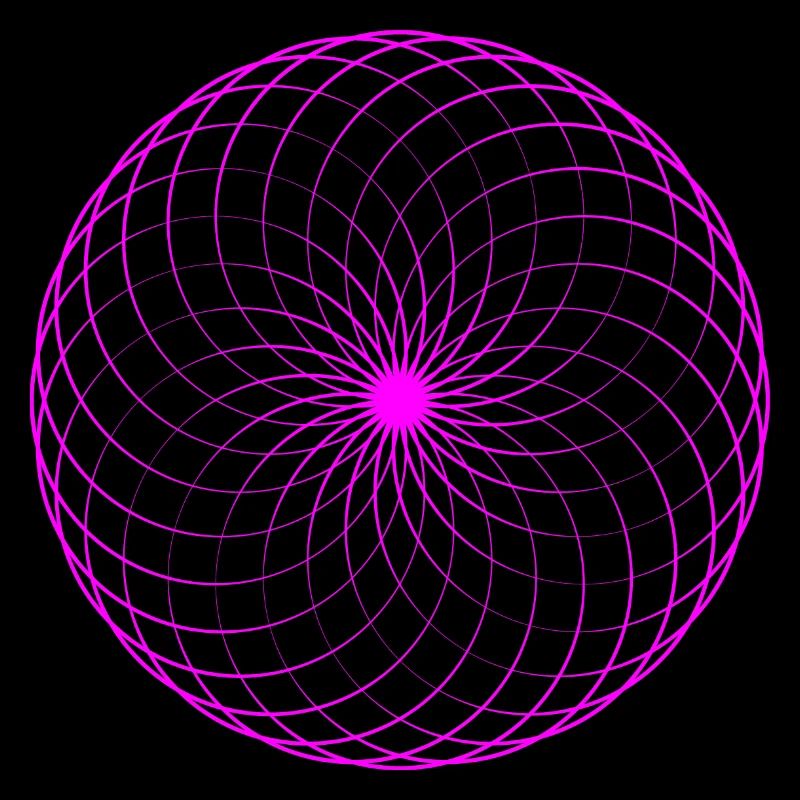 Neonspirale Netz Torus