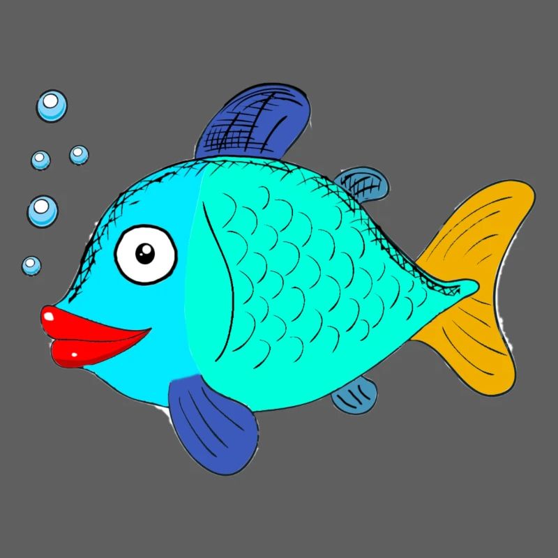 fisch mit Blubberblasen