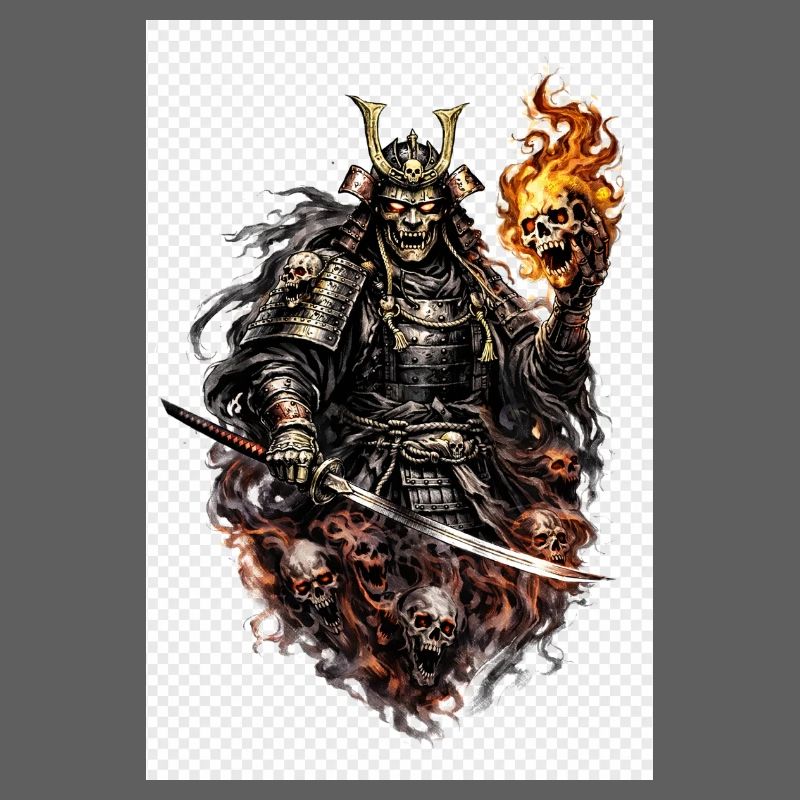 Flammenschädel-Samurai