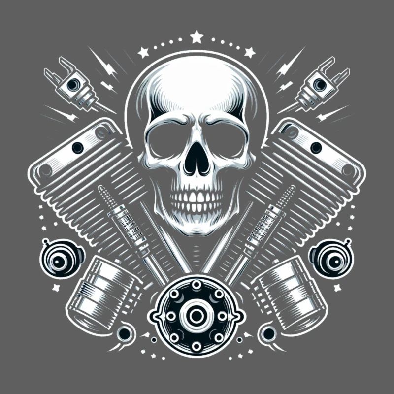 Conception de crâne de motard 2