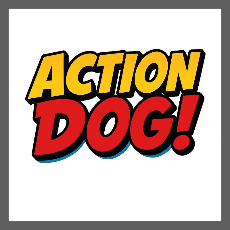 Style de bande dessinée de chien d’action