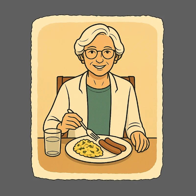 at the breakfast table