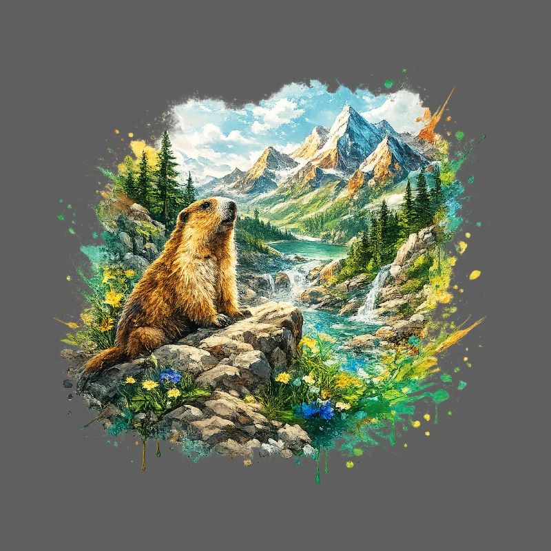 Murmeltierwaldlandschaft