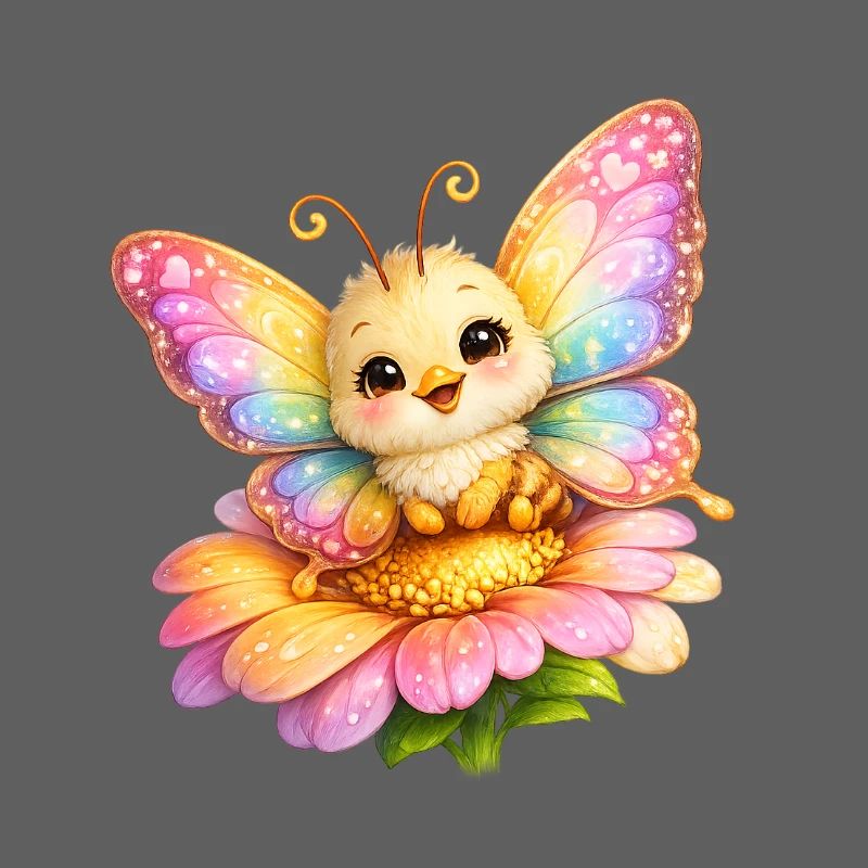 Glücklicher Schmetterling, der auf einer Blume ruht