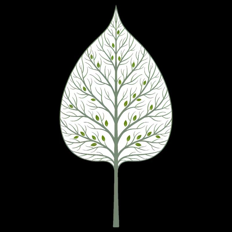 Verborgener Baum im Blatt